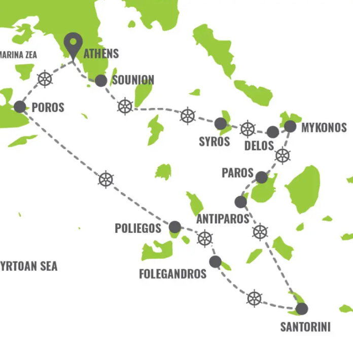 Map image for Out Adventures主催 Greece Aegean Sea Gay Cruise